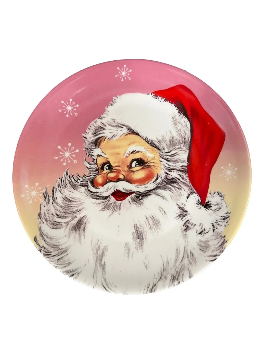Mr. Christmas EUC Retro Santa, Reindeer & Snowman Christmas 8” Dessert Plates x4